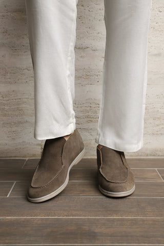 High-Top Suede Loafers