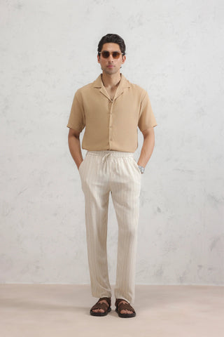 Pinstripe Linen Trousers