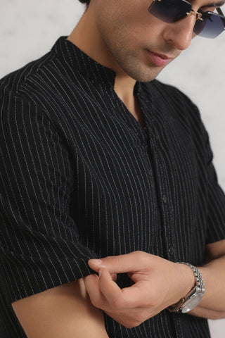 Noir Pinstripe Shirt